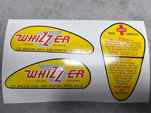 Vintage whizzer motor bike - vintage,