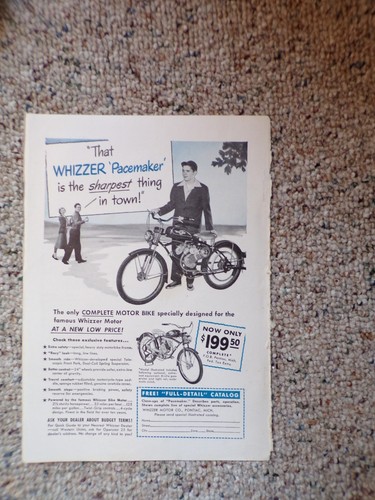1949 whizzer pacemaker - whizzer,