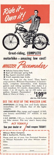 1951 whizzer motor ride - ride, it