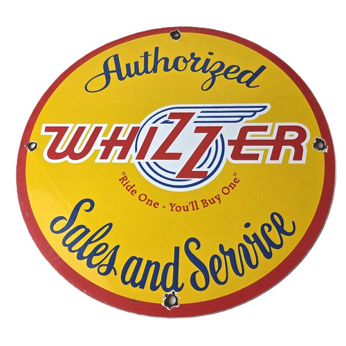 Vintage whizzer motor bike - vintage,